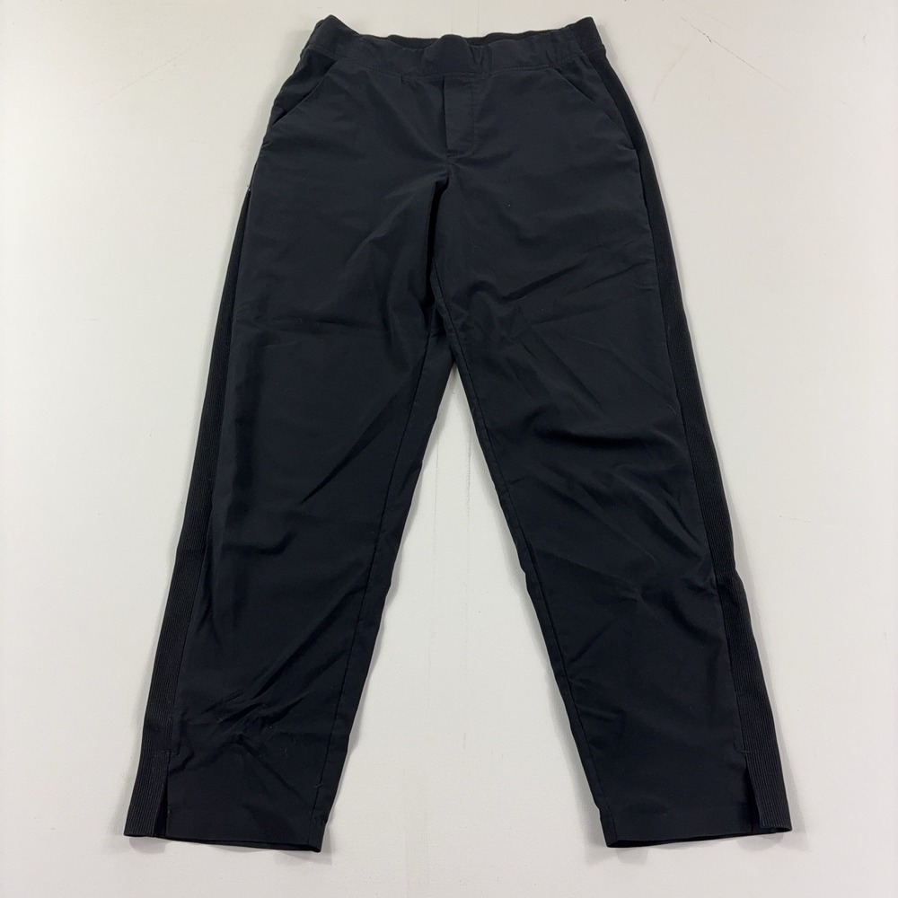 Athleta Brooklyn Ankle Pants Black Ribbed Travel Stretch Womens Size 6